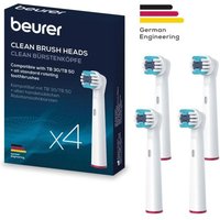 BEURER Aufsteckbürsten Clean TB30 / 50 4er weiß Aufsteckbürsten