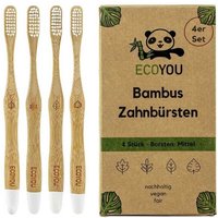 EcoYou Zahnbürste Bambus Zahnbürste - mittel Familienpack