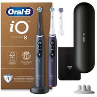 Oral-B Elektrische Zahnbürste iO Series 8 Plus Edition Doppelpack (Black/violet)