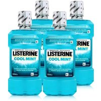 Listerine Mundspülung Listerine Mundspülung Cool Mint 500ml - Intensiver Minzgeschmack (4er