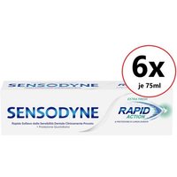 SENSODYNE Zahnpasta RAPID ACTION 6x75ml Zahncreme extra frisch Zahnpasta extra weiß