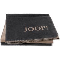 JOOP! Wohndecken Uni-Doubleface - Farbe: Anthrazit-Karamell - 150x200 cm