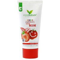 cosnature Zahnpasta für Kinder 0-6 Jahre mit Erdbeergeschmack 60ml Gel